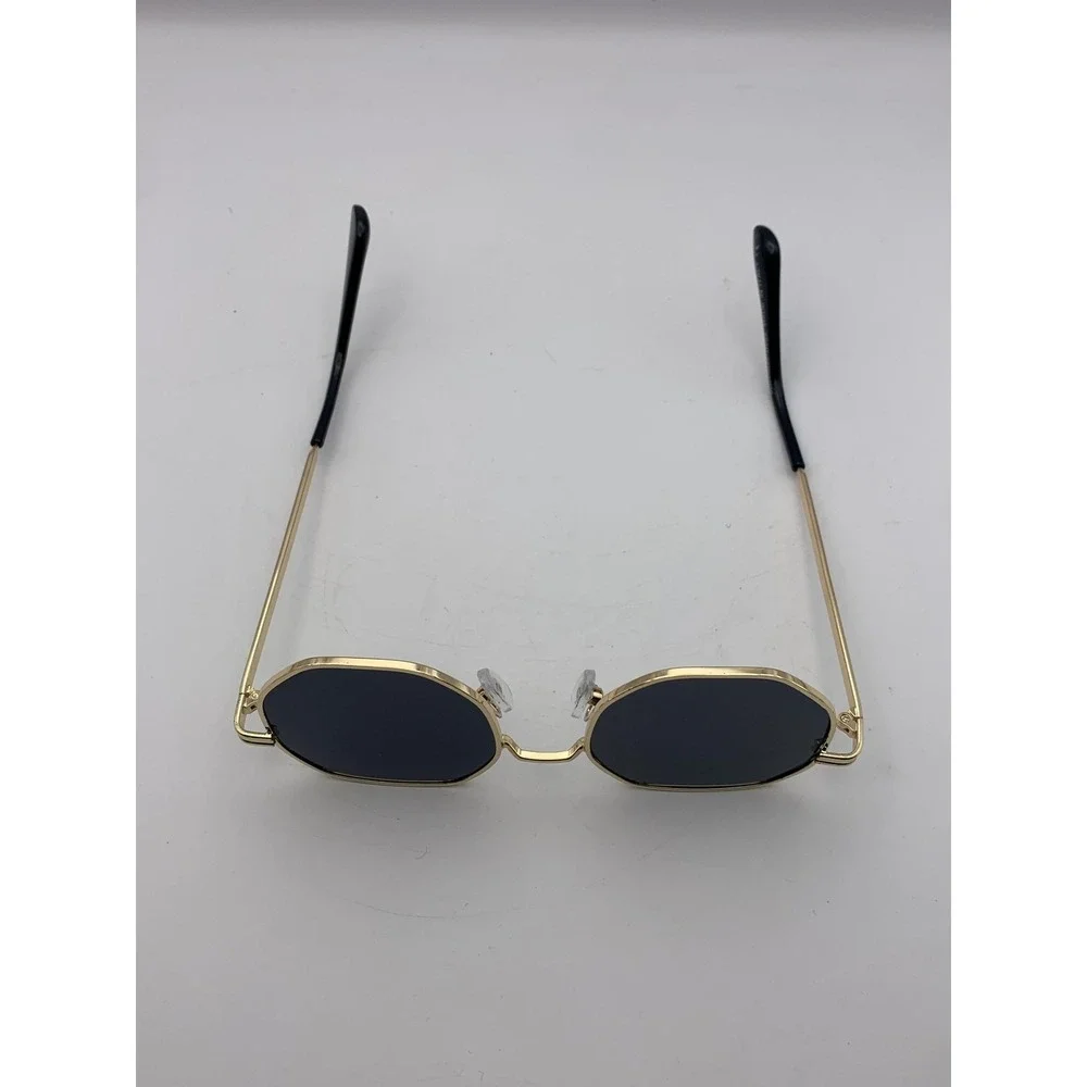 Mercedes Benz 743 Sunglasses Mens Gold Gray Round Geometric Metal Made In Italy